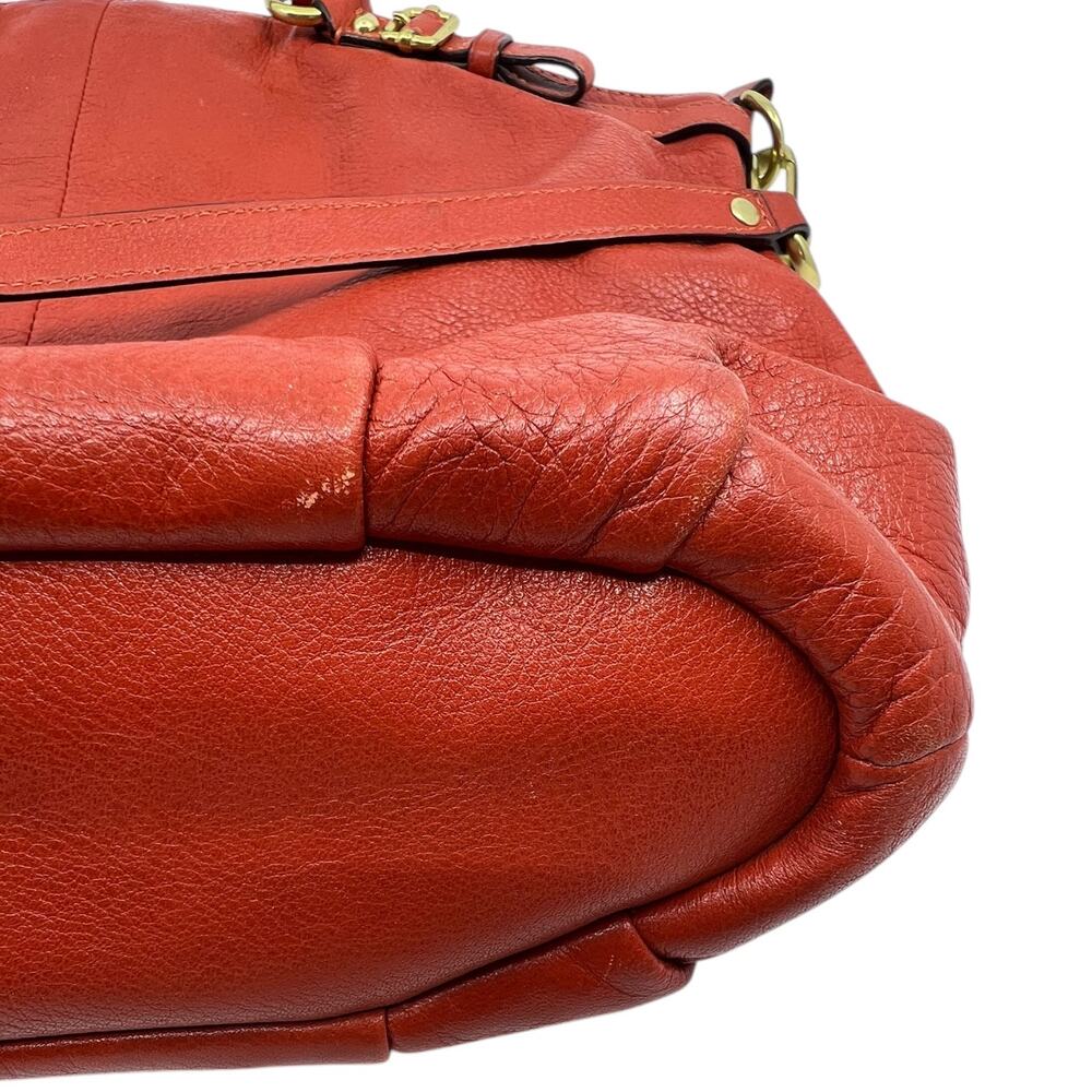 Coach Leather Satchel Orange Crossbody Shoulder Bag Purse F1298-18841 - Picture 12 of 16